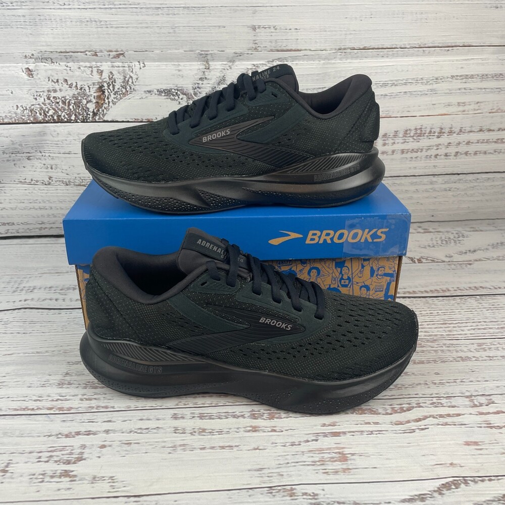 Brooks Adrenaline GTS 24 Womens US 6.5 D Wide Running Shoes Black/Ebony
